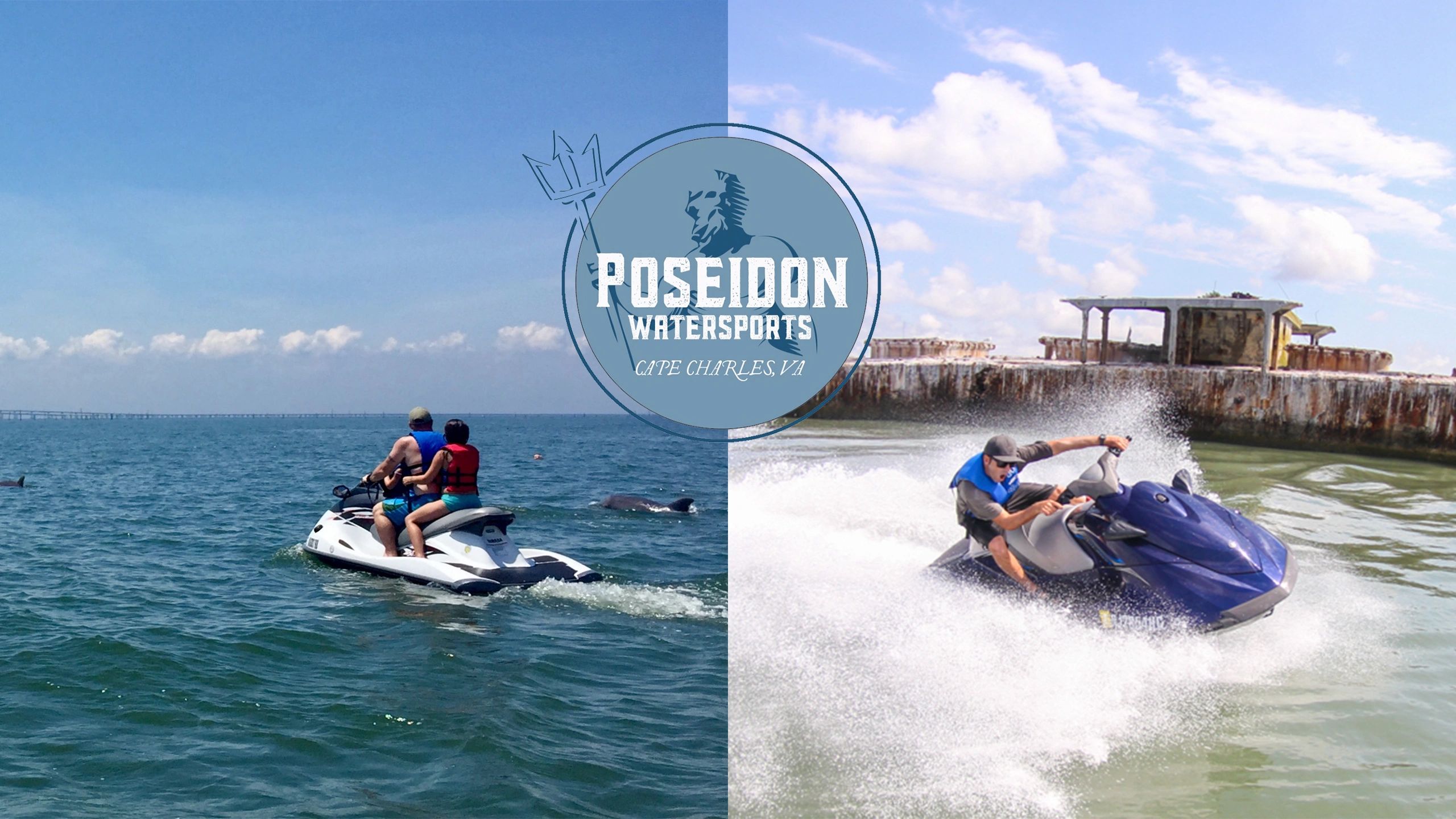 Rent jet skis in Virginia. Ride jet skis on the Chesapeake Bay.